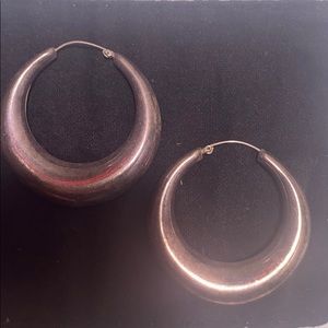 Vintage Silver Hoops
